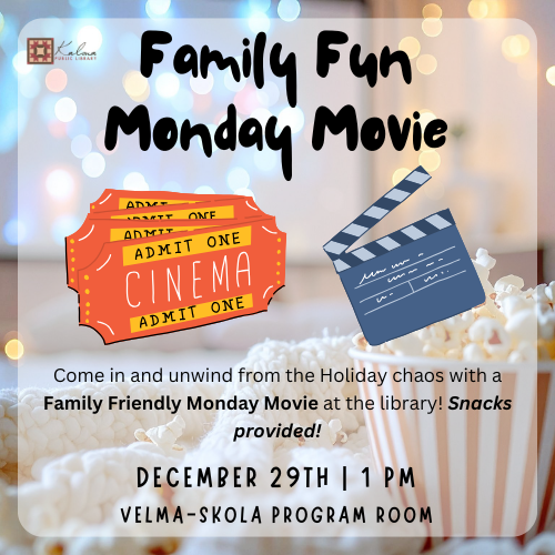 Family Fun Monday Movie Dec 29