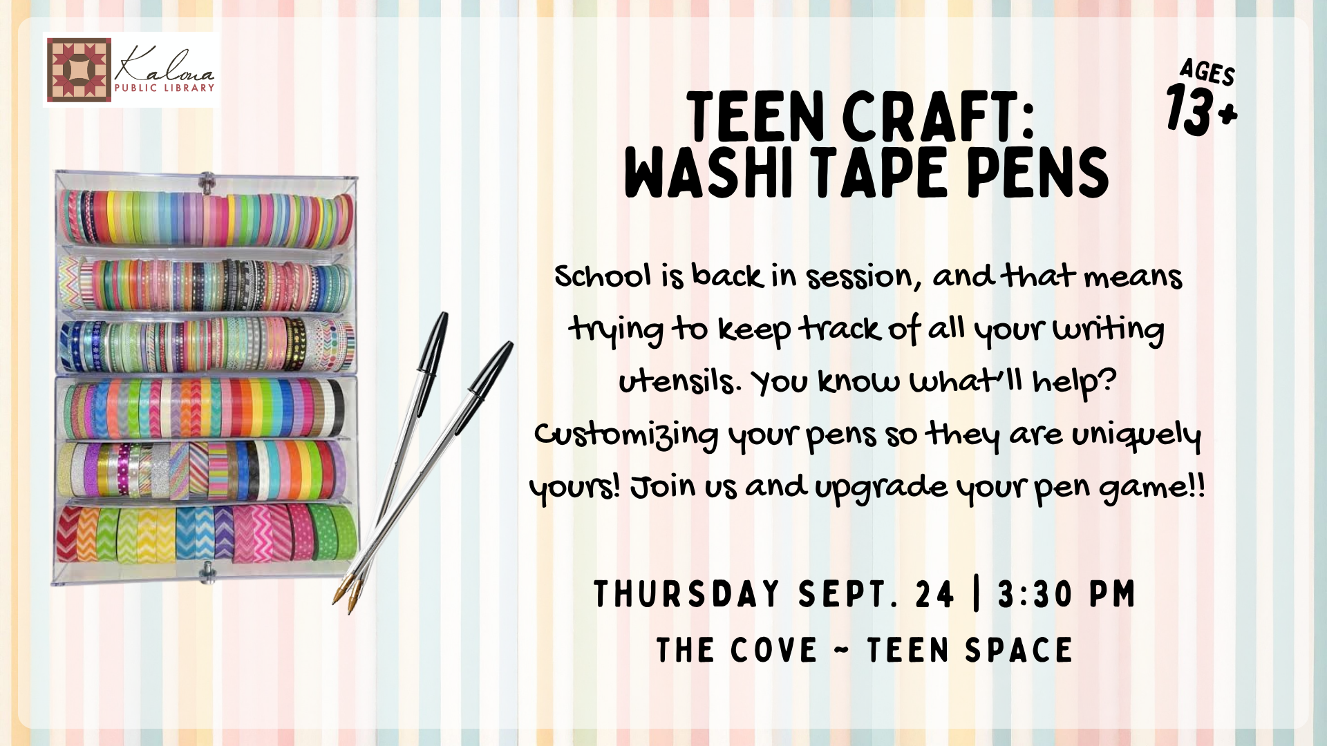 Teen Craft: Washi Tape Pens